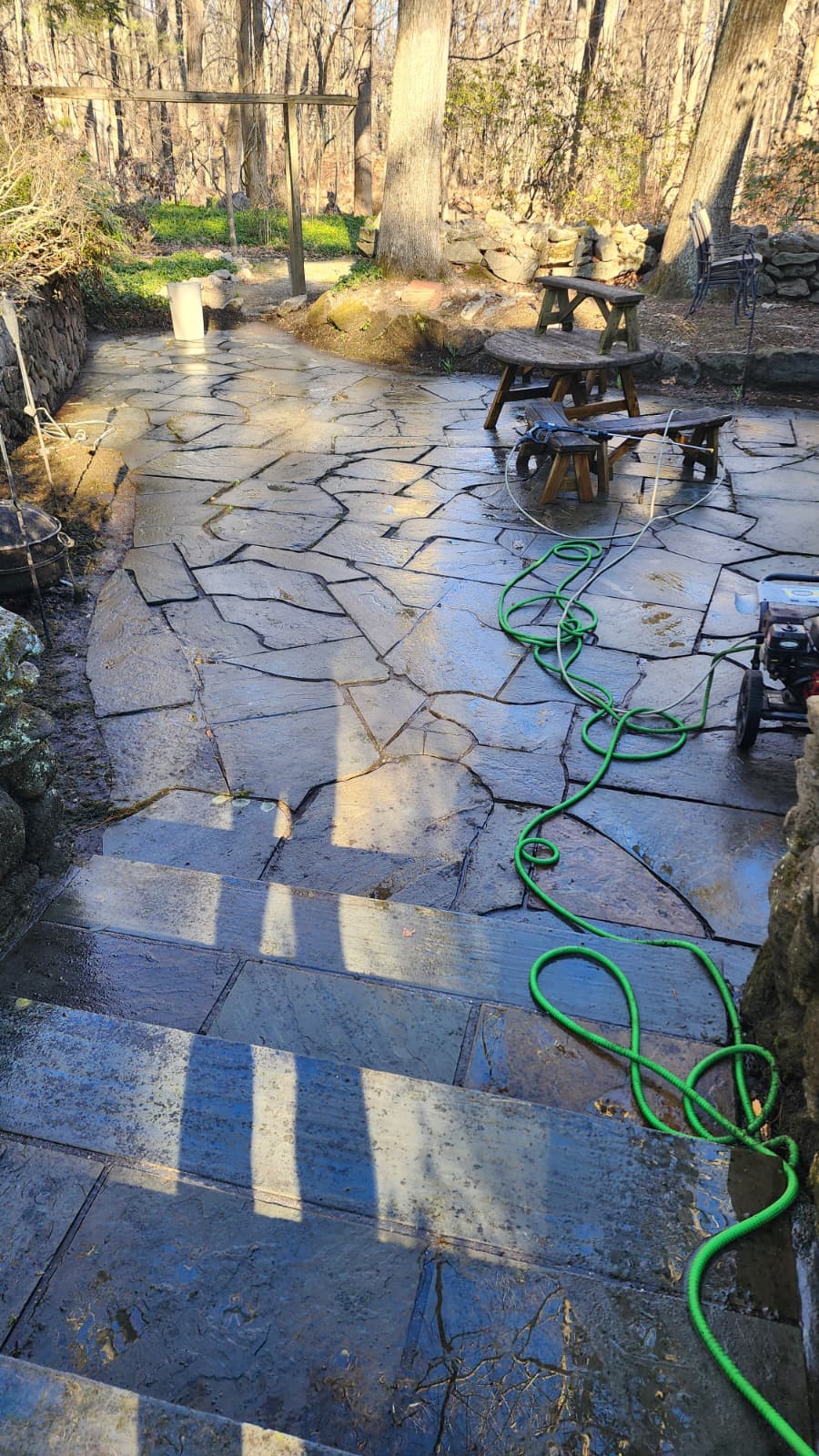 Flagstone cleaned and sealed